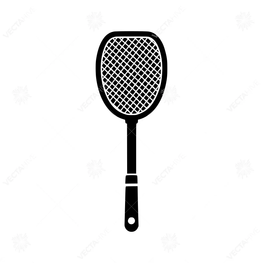 Mosquito Swatter Icon - Black Silhouette