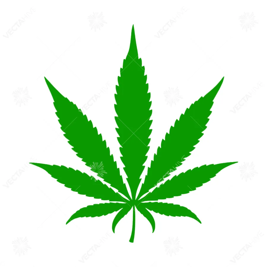 Cannabis Leaf Silhouette Icon
