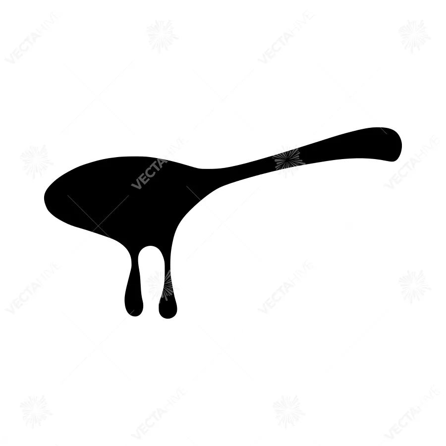 Abstract Flowing Silhouette Vector Icon