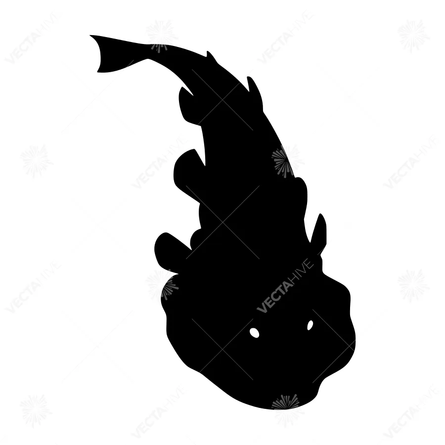 Black Silhouette Deep Sea Anglerfish