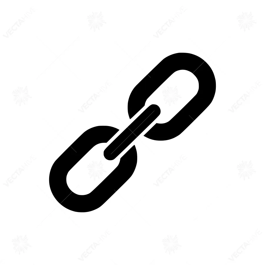 Link Icon - Black Outline Vector