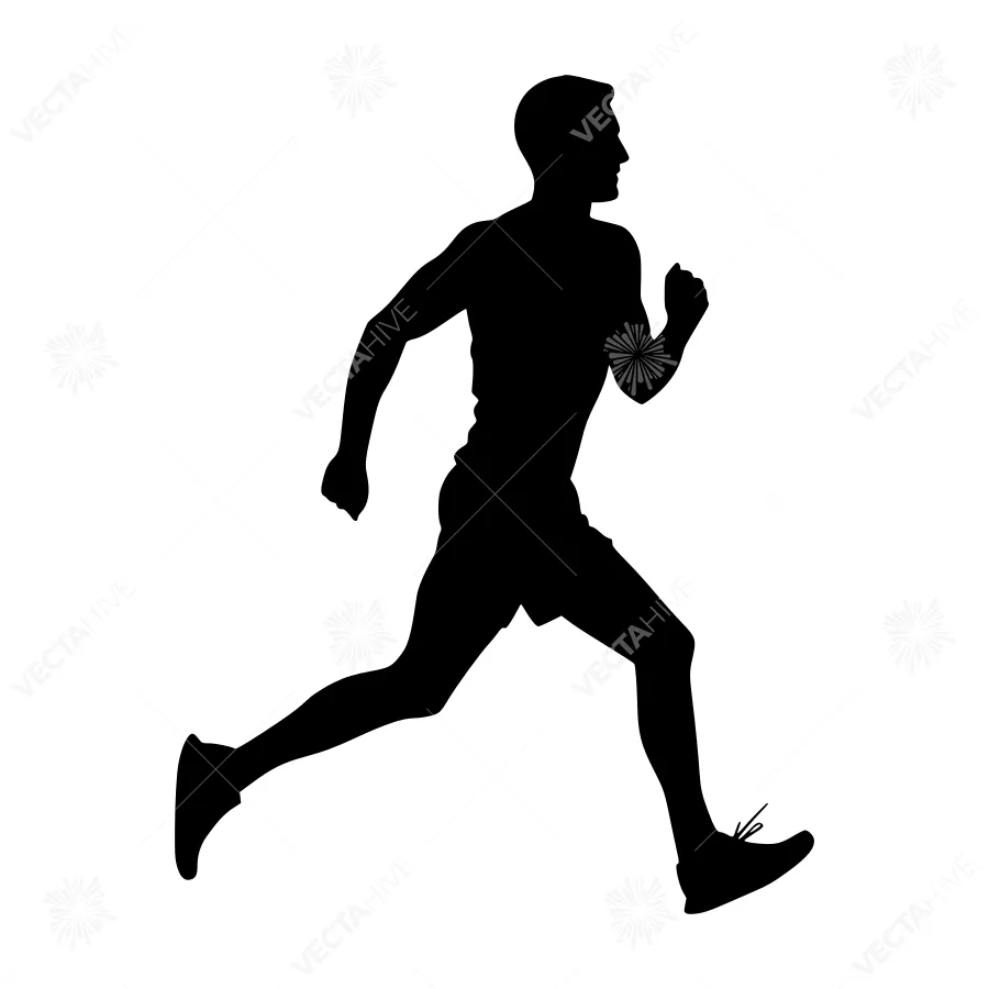 Running Silhouette - Athletic Runner Vector