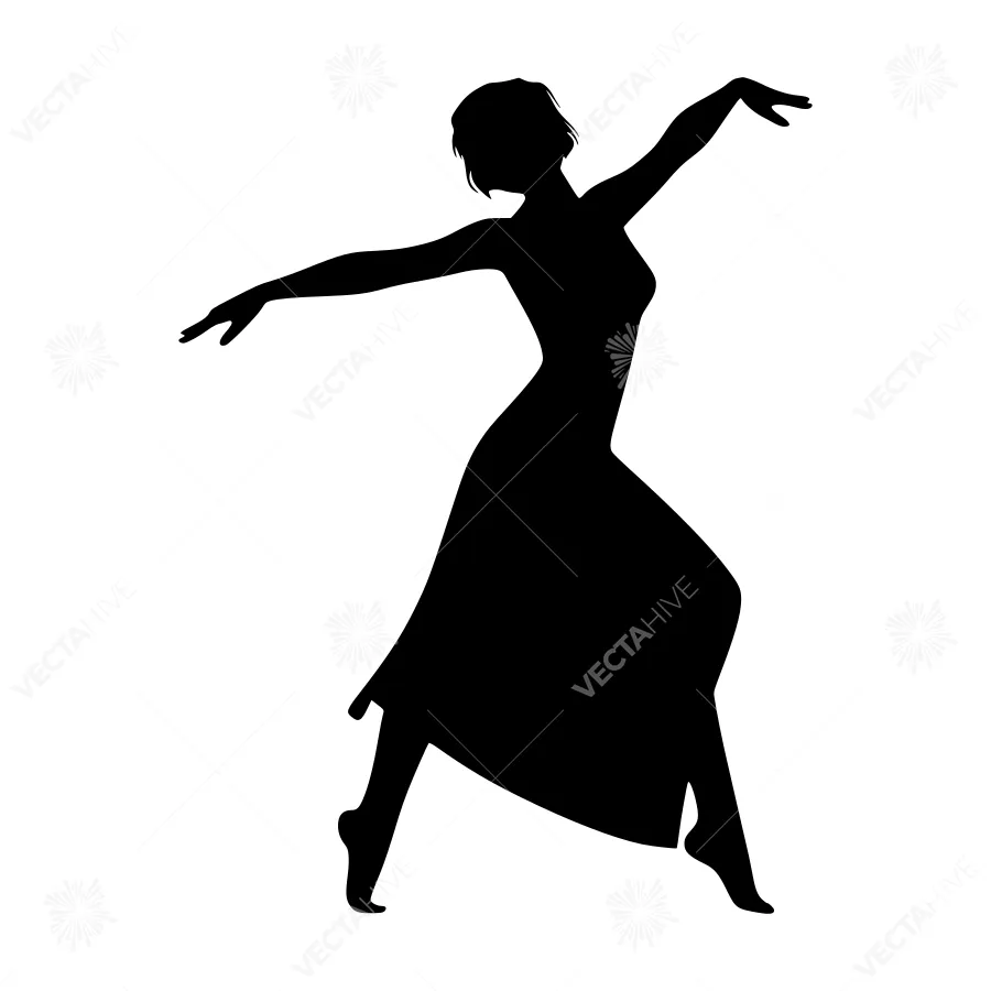 Silhouette Dancer - Elegant Dance Pose