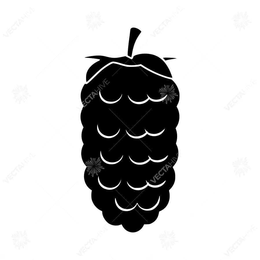 Hop Cone Silhouette Icon