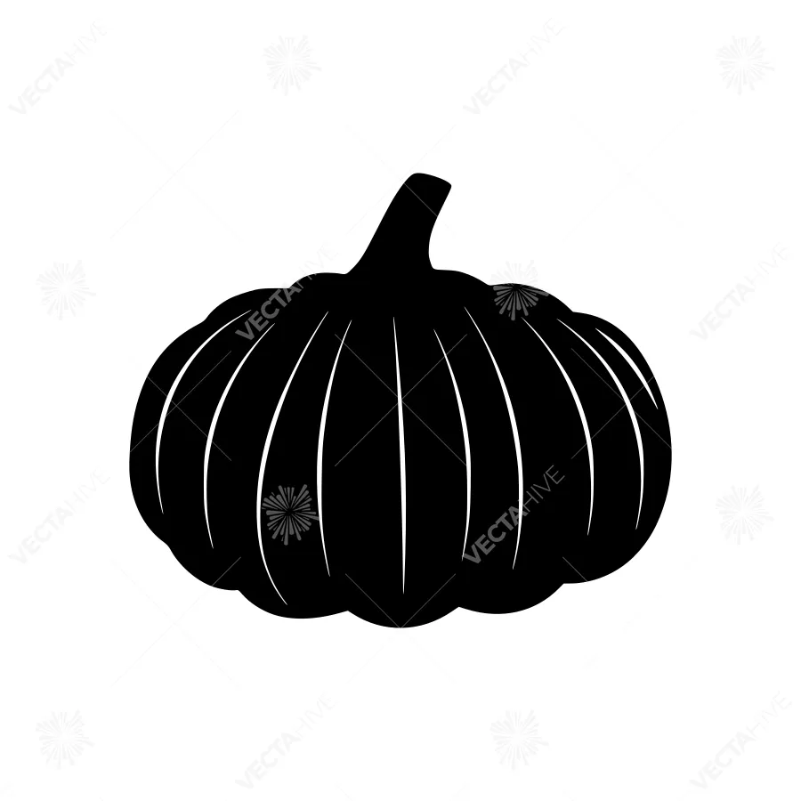 Black Pumpkin Silhouette Icon