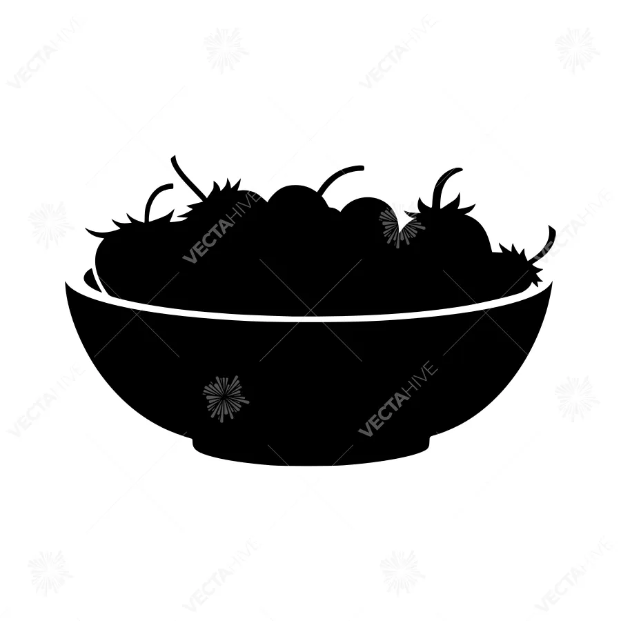 Black Berry Bowl Silhouette