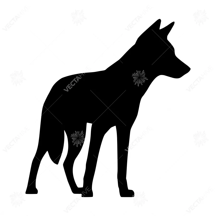 Silhouette Dog - Vector Animal Graphic