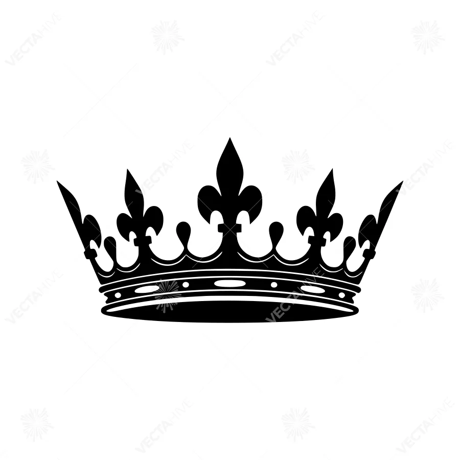 Black Crown Vector Illustration