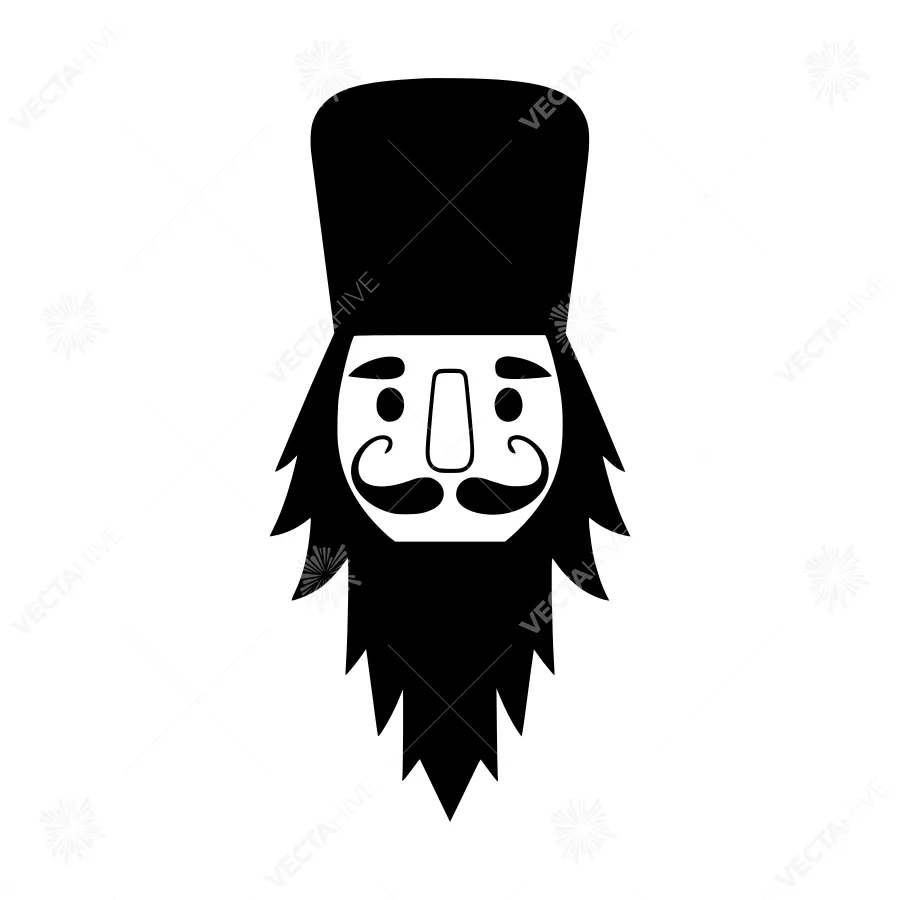 Black Nutcracker Silhouette Vector Illustration