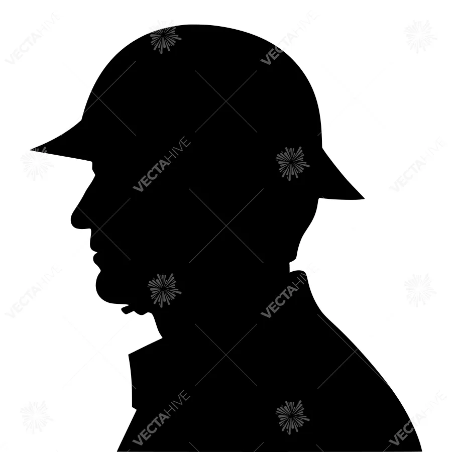 Silhouette Head Profile - Black Outline