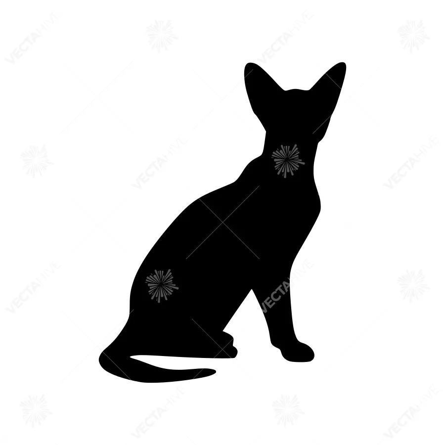 Black Cat Silhouette - Minimalist Pet Design