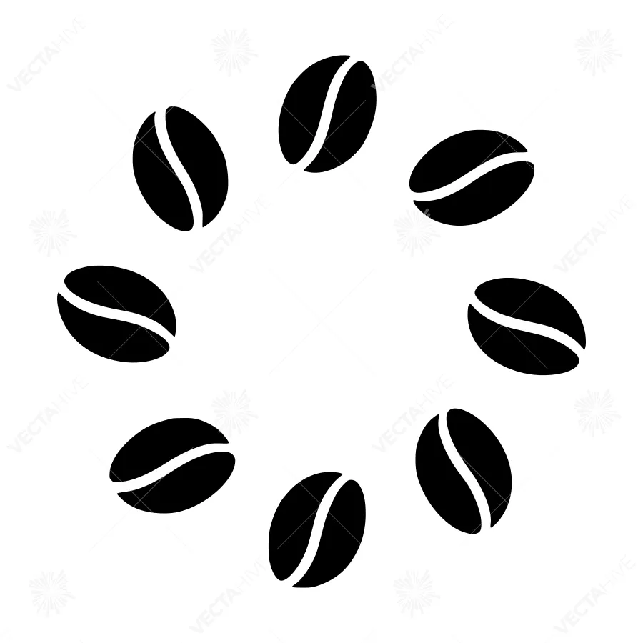 Coffee Beans Circle Graphic Icon