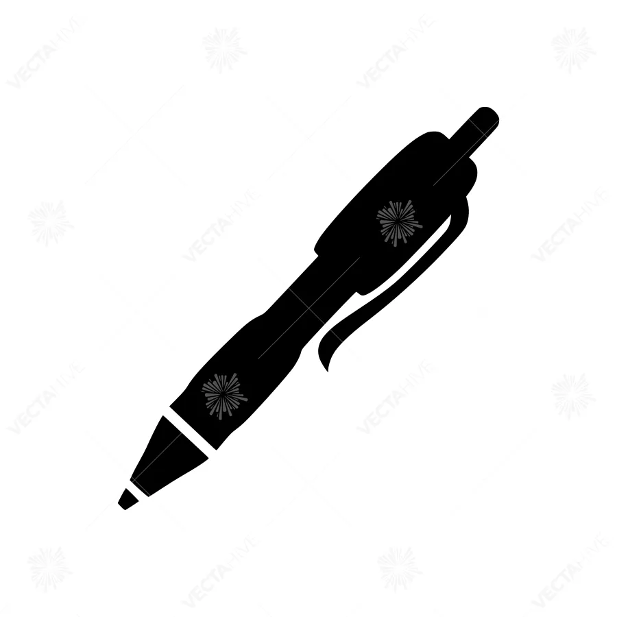 Black Pen Icon - Vector Illustration