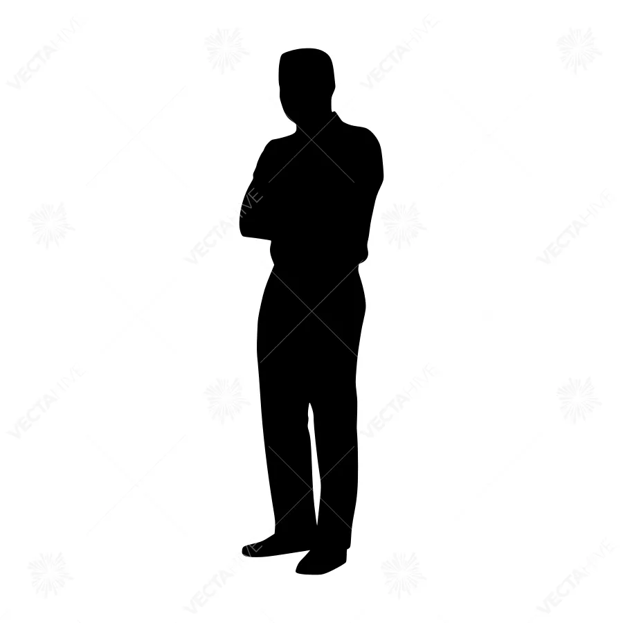 Silhouette Man Standing - Business Icon