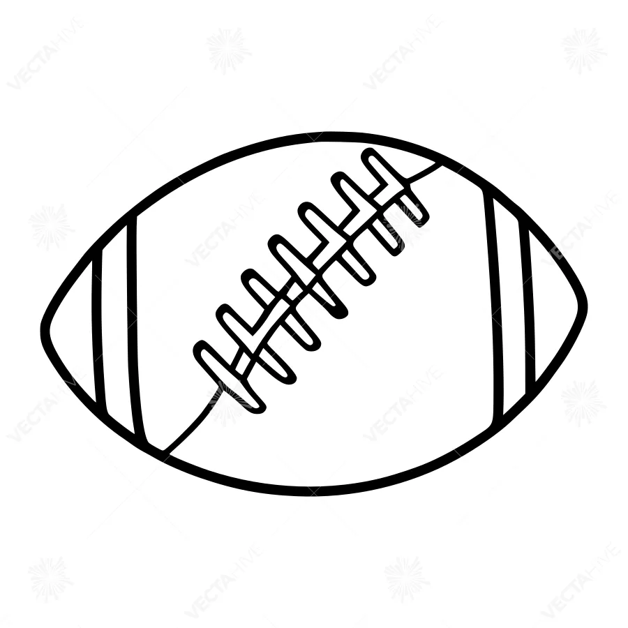 Line Art Football Illustration