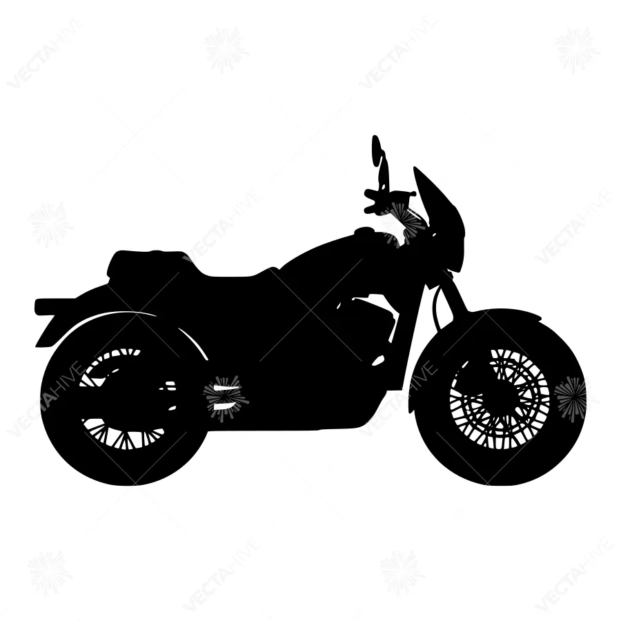 Silhouette Motorcycle Vector Illustration