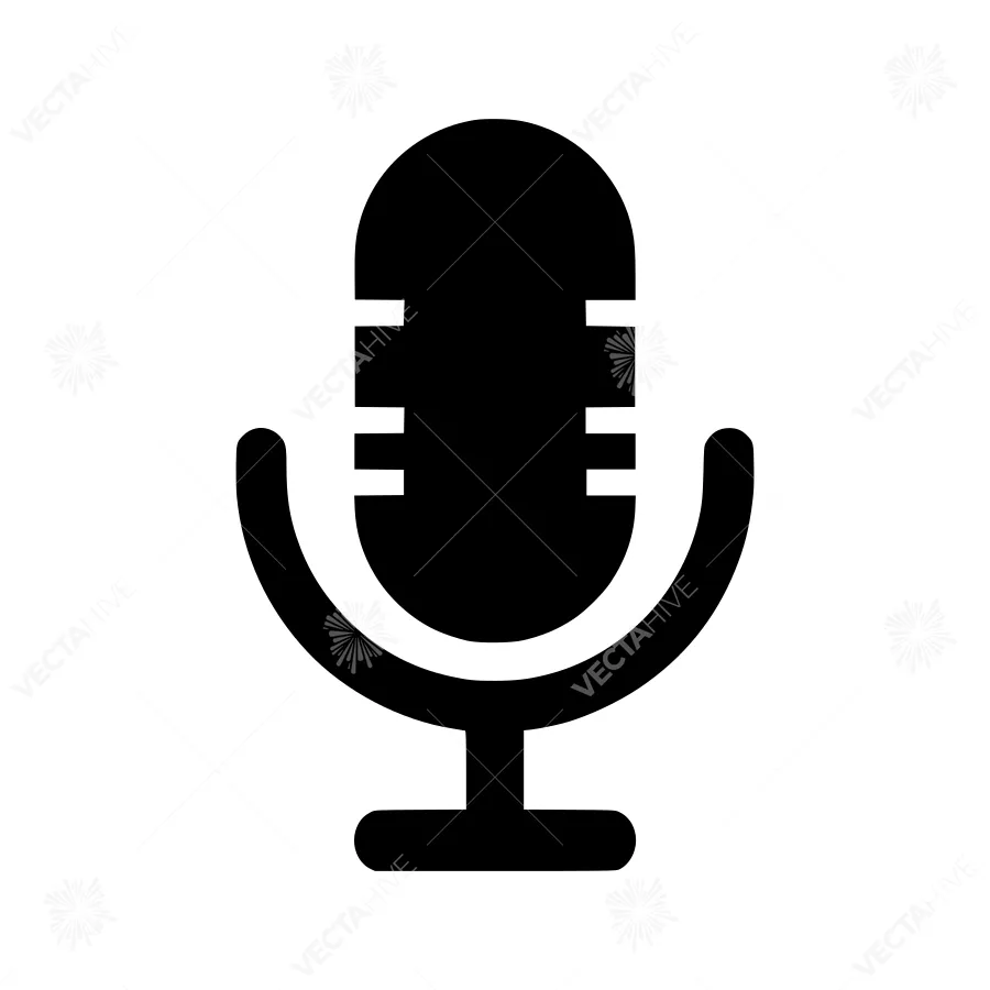 Microphone Icon - Simple Vector Illustration