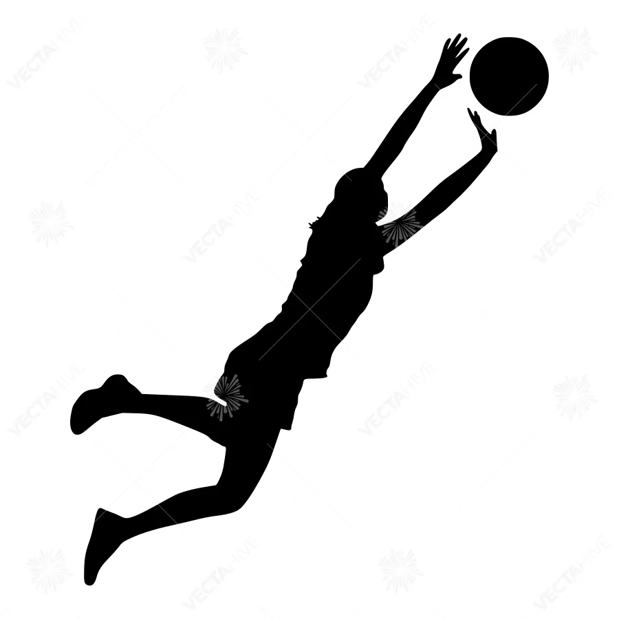 Silhouette Basketball Player Jumping