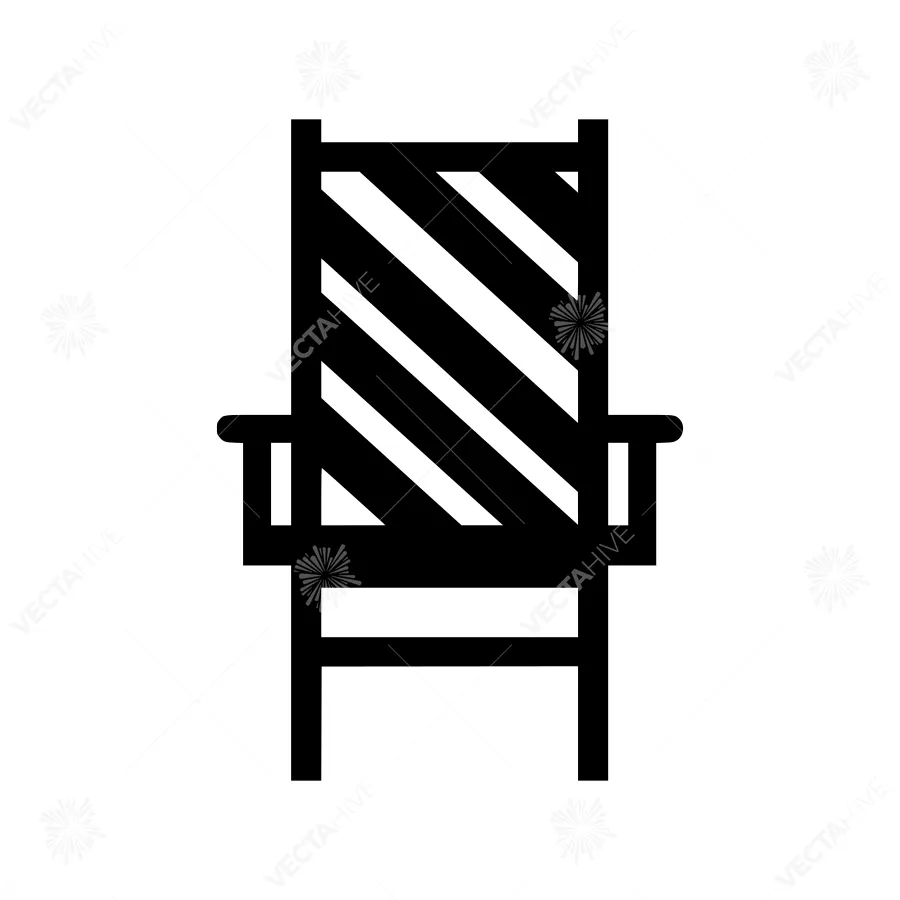 Black Chair Icon - Minimalist Design