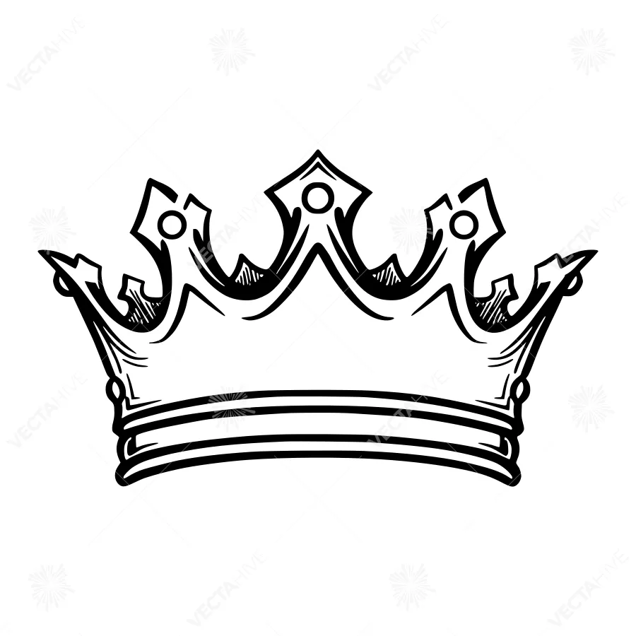 Black Crown Vector Illustration
