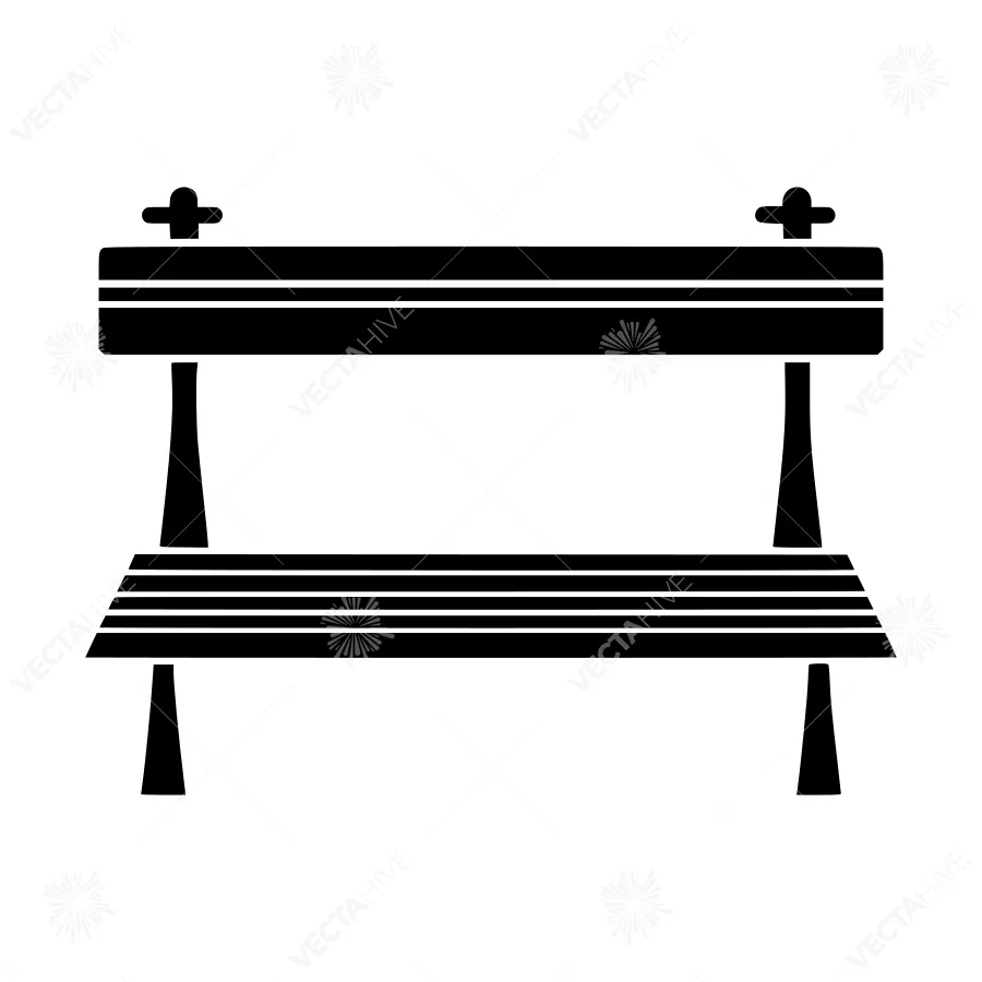 Black Park Bench Silhouette Icon