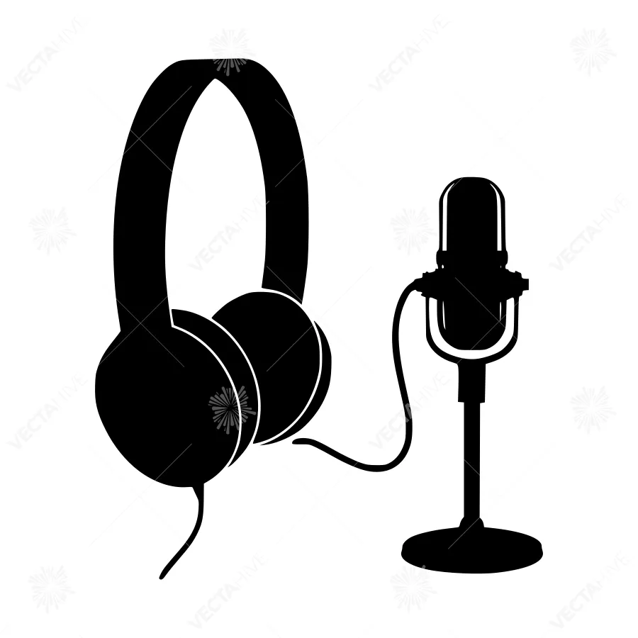 Podcast Microphone & Headphones Icon