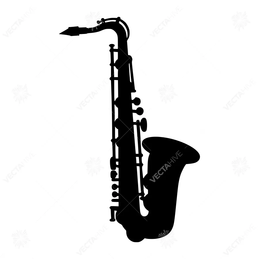 Silhouette Saxophone Musical Instrument Vector