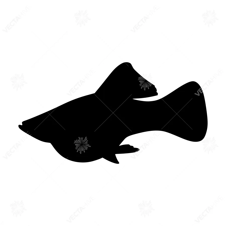 Elegant Silhouette Fish Graphic