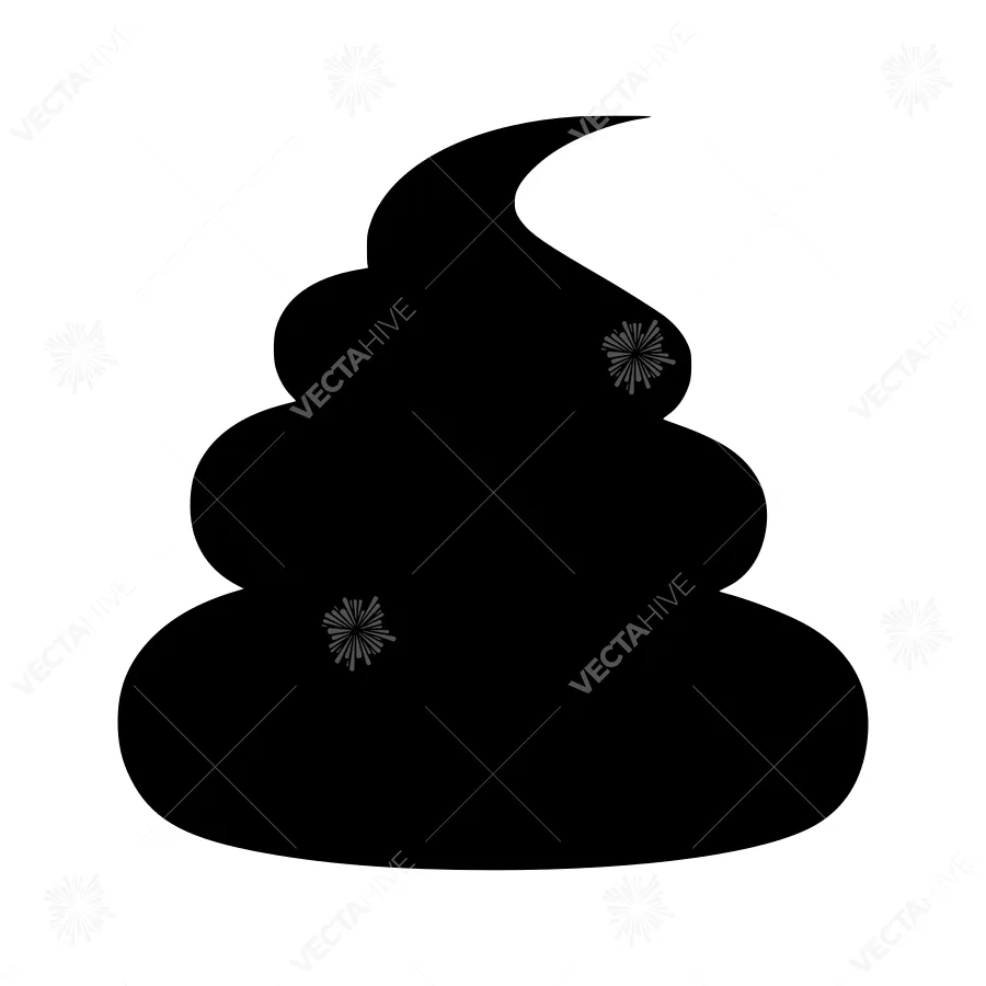 Black Poop Silhouette Icon