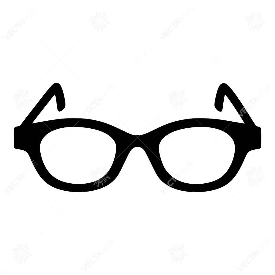 Black Glasses Icon - Vector Illustration