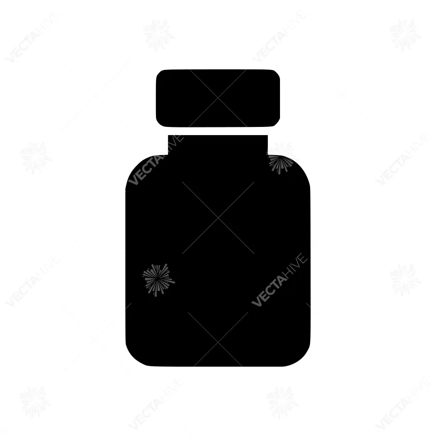 Bottle Icon - Simple Black Outline