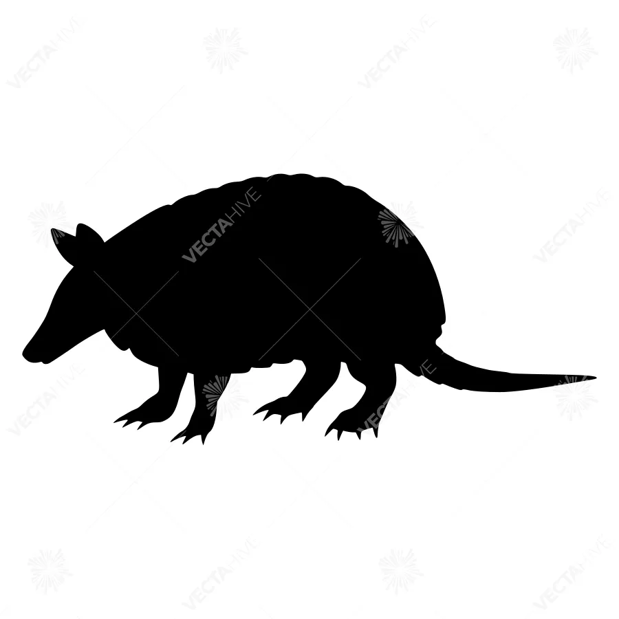 Armadillo Silhouette Vector Illustration