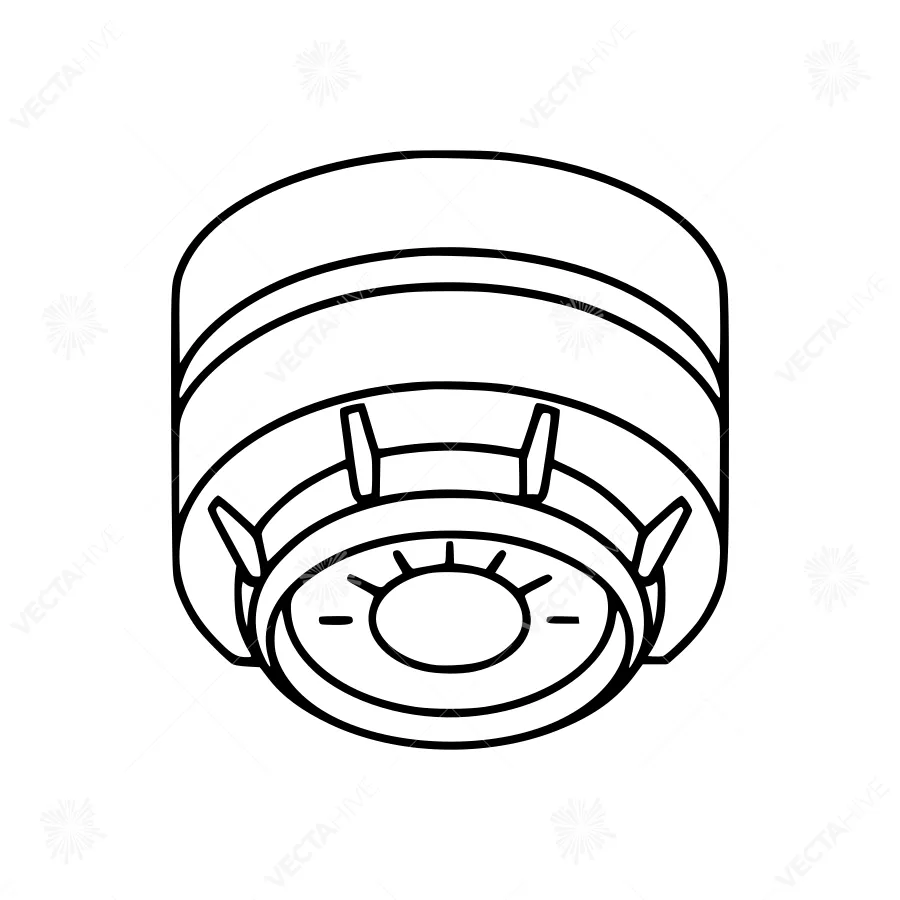 Line Art Gear Icon - Vintage Mechanical Parts