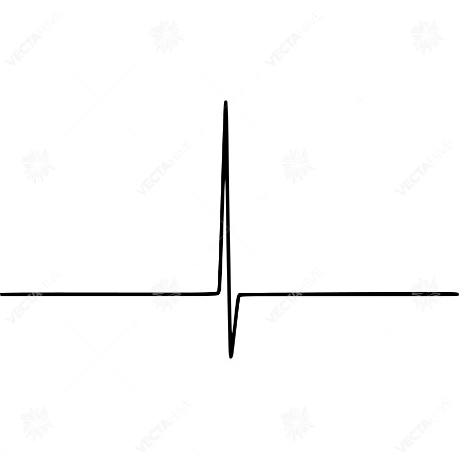 Heartbeat Line Icon - Medical Vector Graphic