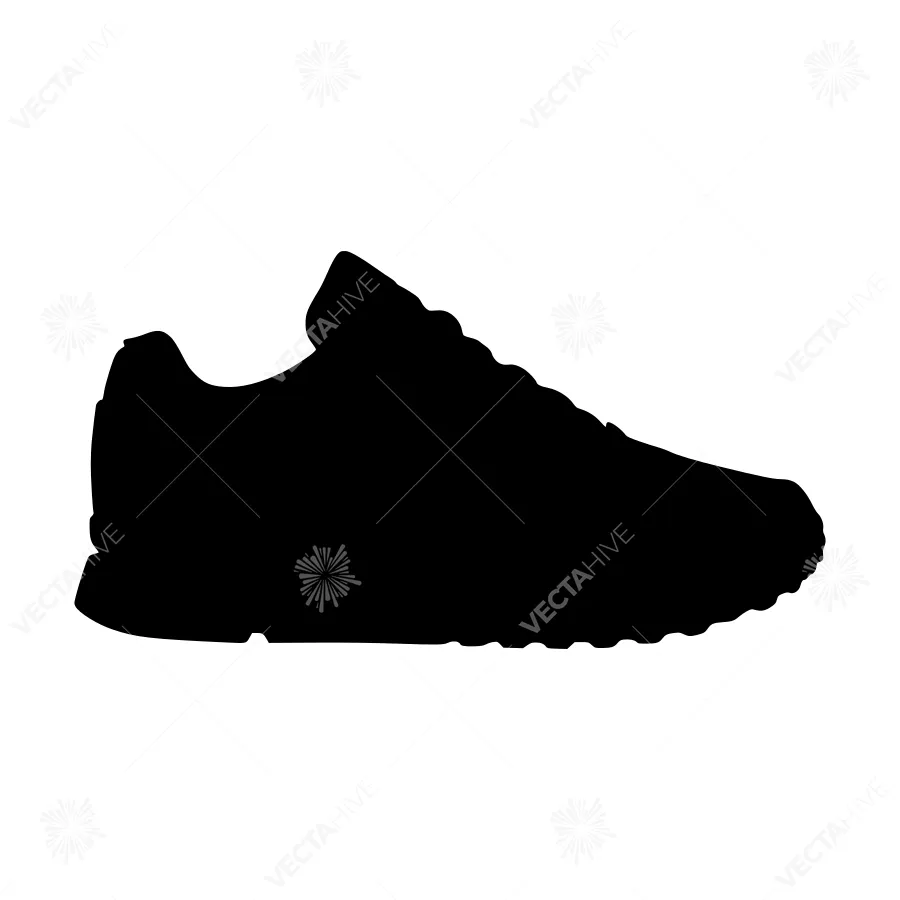 Silhouette Running Shoe - Black Outline