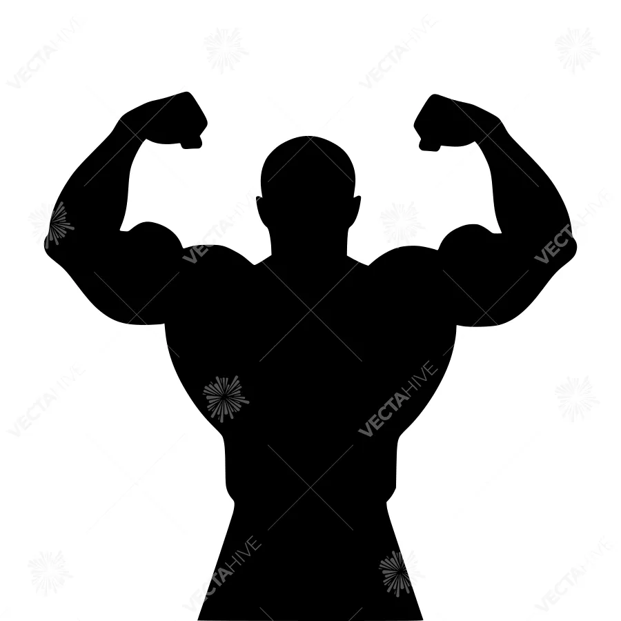 Muscular Silhouette - Bodybuilding Strength
