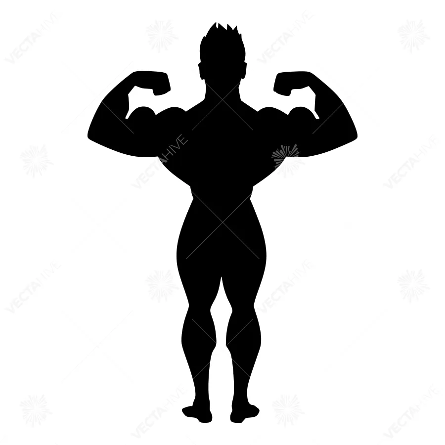 Muscular Silhouette - Fitness Icon