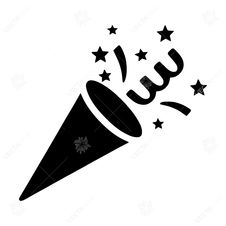 Ice Cream Cone Celebration Sparkle Icon