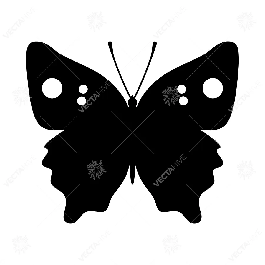 Black Butterfly Silhouette Icon