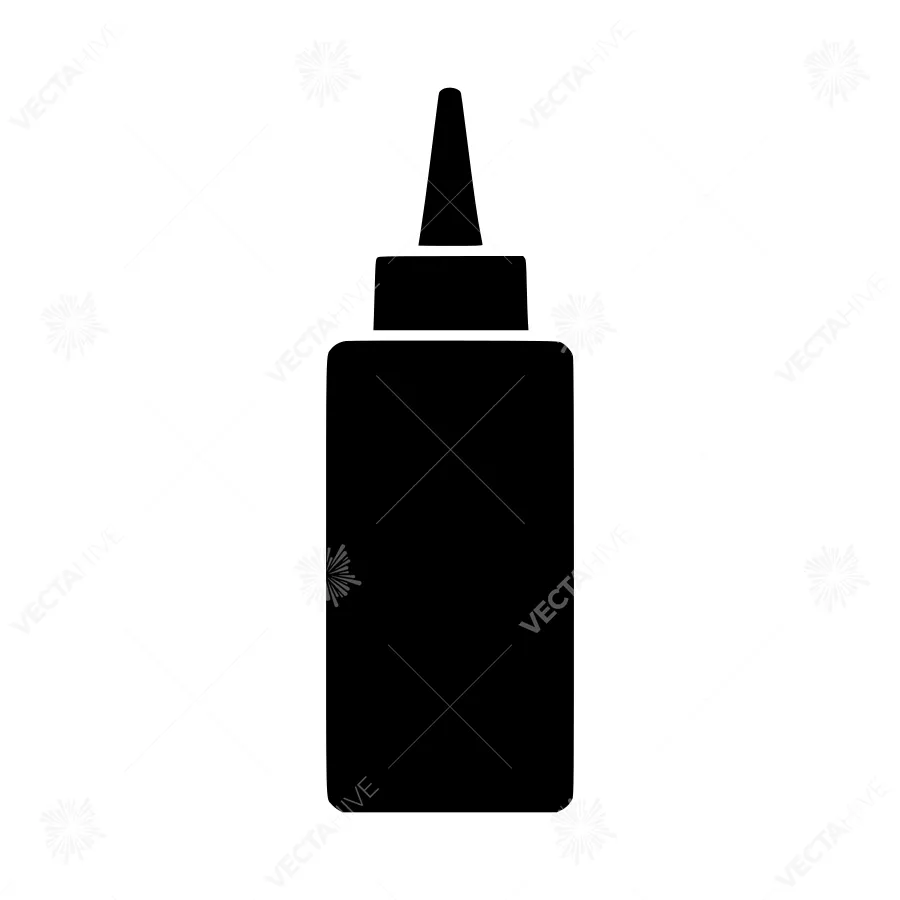 Black Bottle Icon - Simple Outline