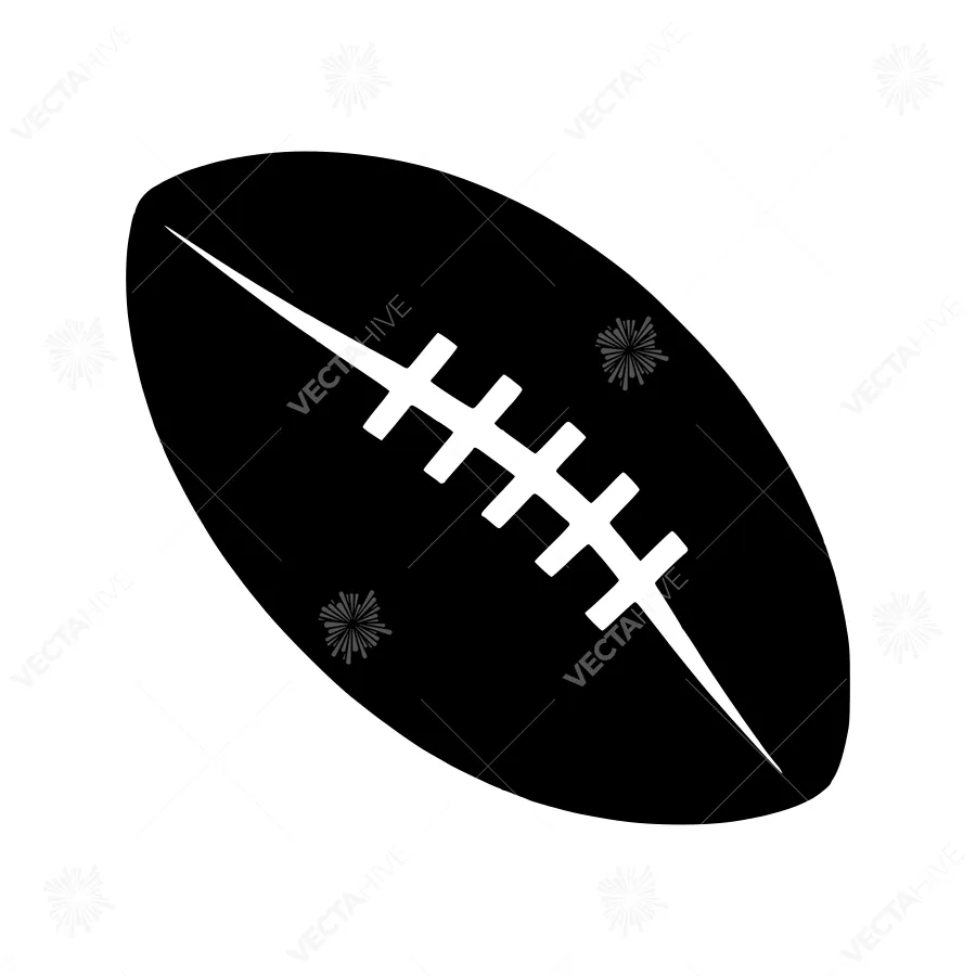 Black Football Icon - Vector Illustration