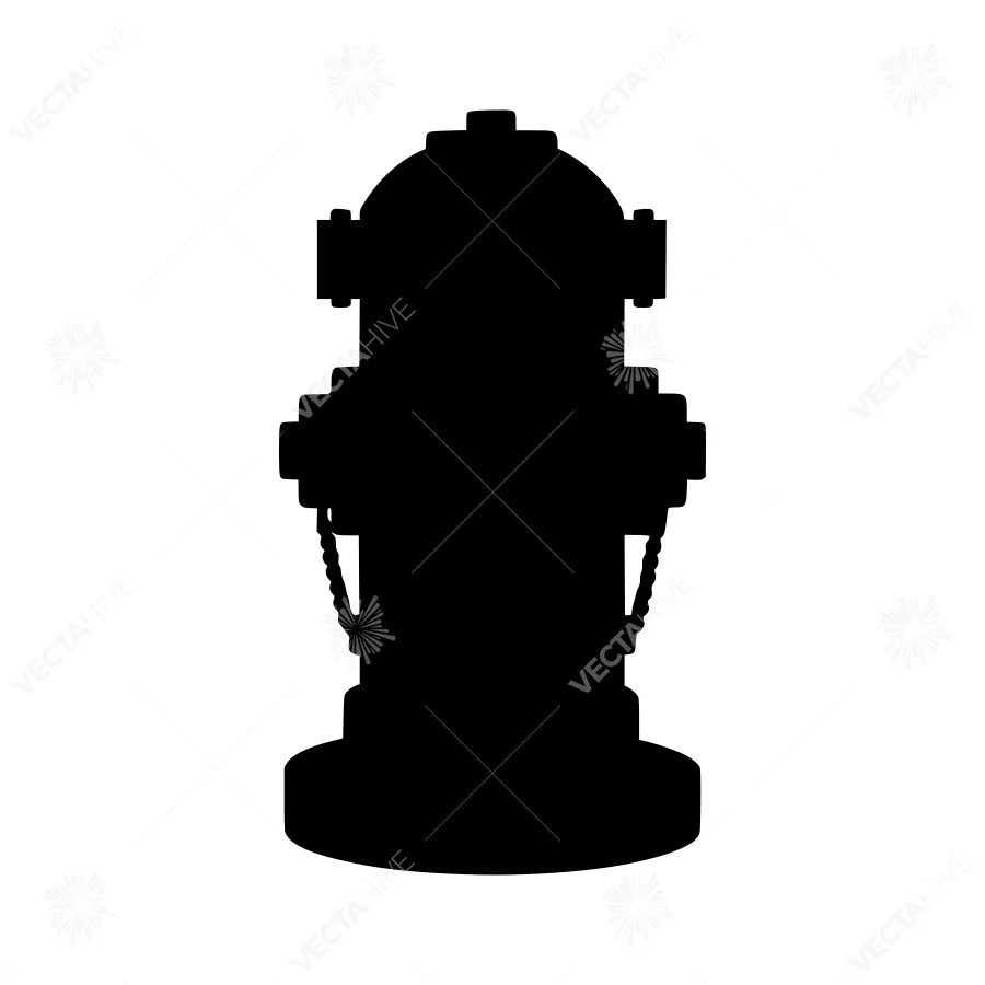 Fire Hydrant Silhouette Vector Graphic
