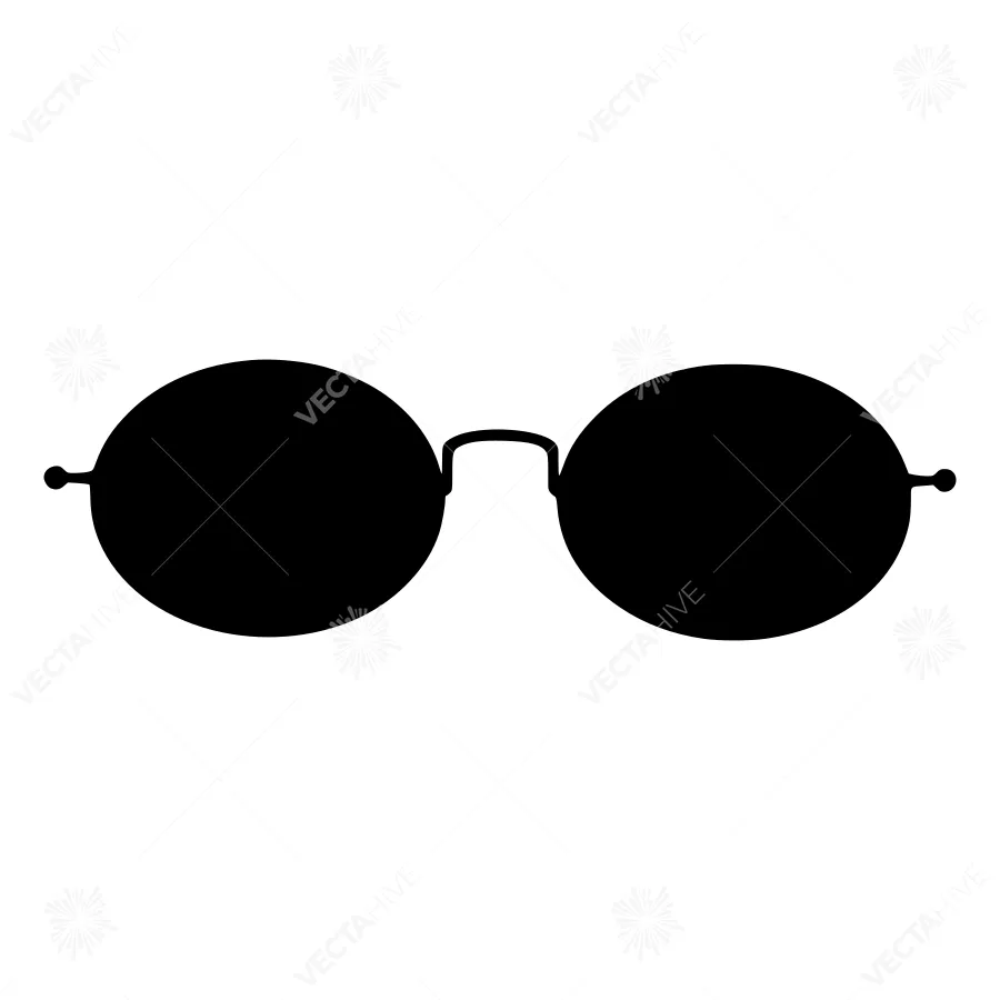 Black Sunglasses Silhouette Vector Icon