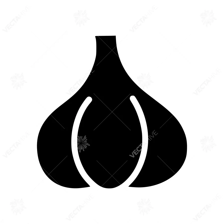 Black Garlic Icon - Simple Vector Illustration