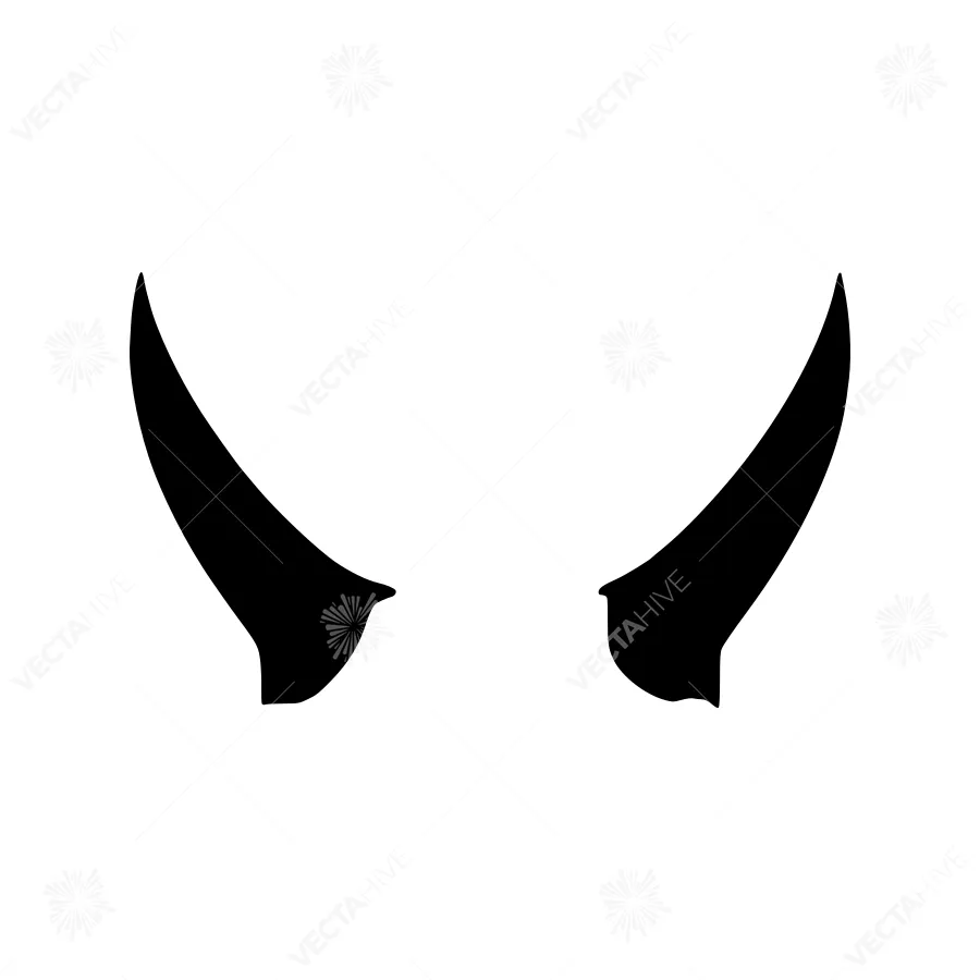 Black Horns - Minimalist Icon Design