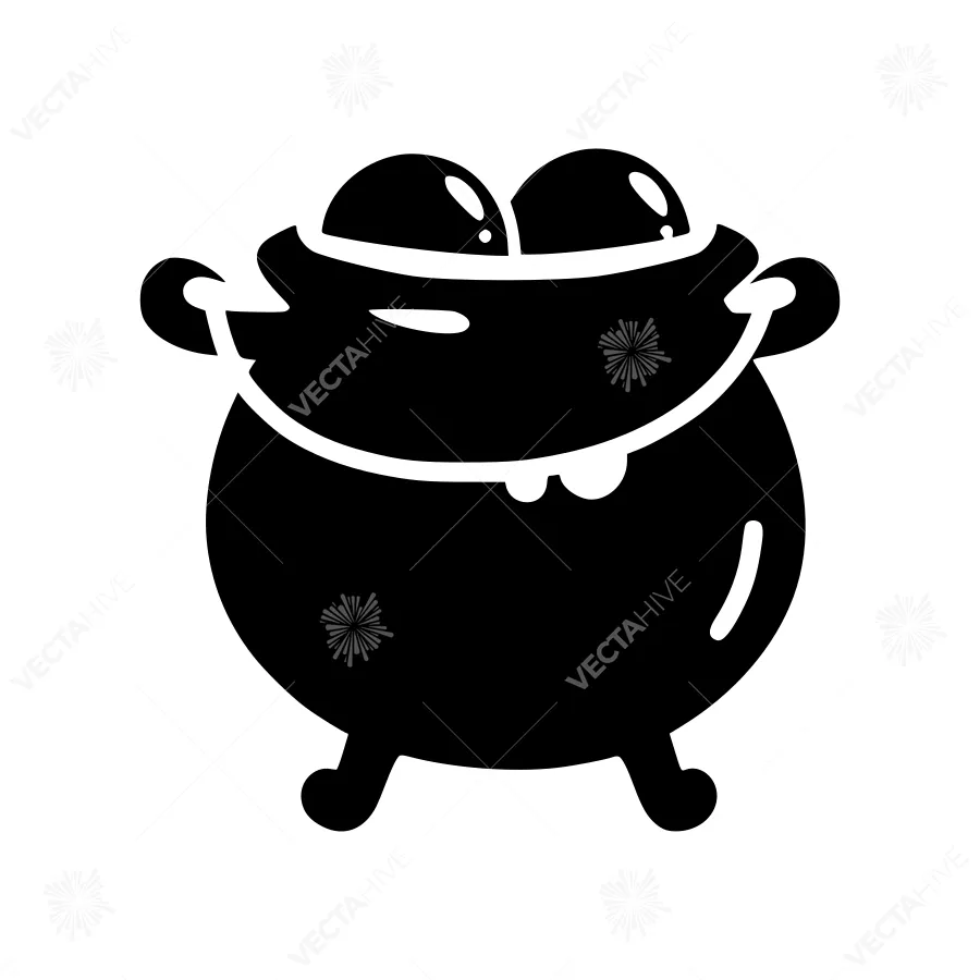 Cute Witch Pot Silhouette