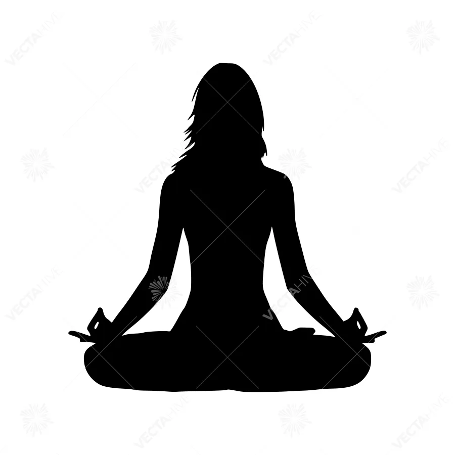 Silhouette Yoga Woman Meditation Pose