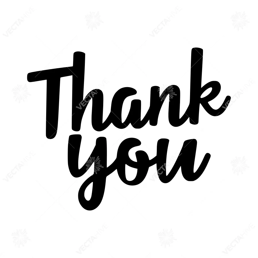 Thank You Typography Illustration
