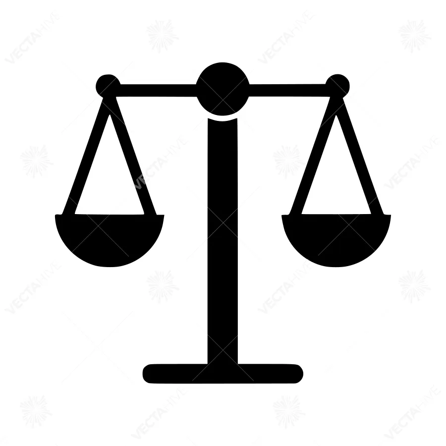 Balance Scale Icon - Vector Illustration