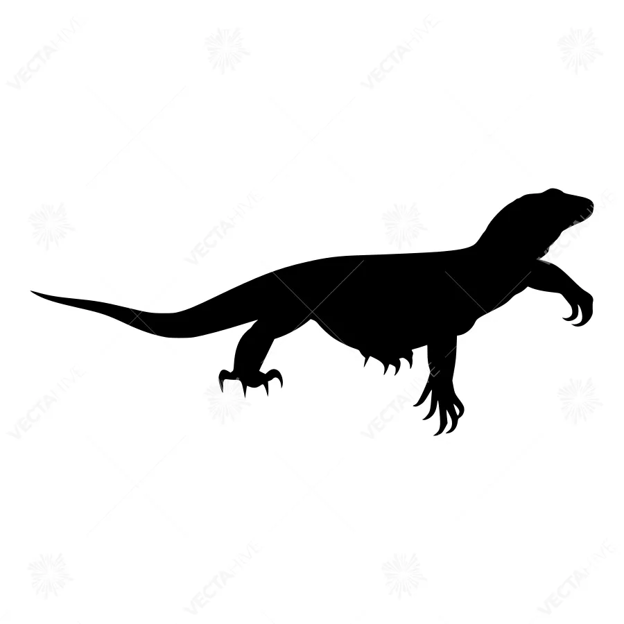 Black Silhouette Lizard Graphic